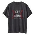 thumbnail image 4 of EQWLJWE Hauts pour Femmes Hauts Summer pour Femmes Pull à Manches Courtes Imprimé Casual Mode Femme, 4 of 8