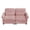 Pink, variant on HUMEHA 69.2" Loveseat Sofa with Ruffled Edge Chenille, 2-Seat Cloud Couch with Rolled Arms & Lumbar Pillow for Living Room, Pink