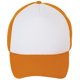thumbnail image 3 of SOLS - Gorra en contraste modelo Bubble unisex adulto (Blanco/naranja neón), 3 of 3
