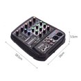 thumbnail image 4 of Muslady AI-4 Compact Mixing Console Digital Audio Mixer 4-Channel Bluetooth MP3 USB Input for Music Recording DJ Network Live Broadcast Karaoke, 4 of 7