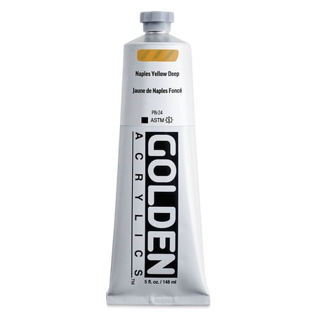 Golden Heavy Body Acrylic Paint - Naples Yellow Deep, 148 ml, Tube