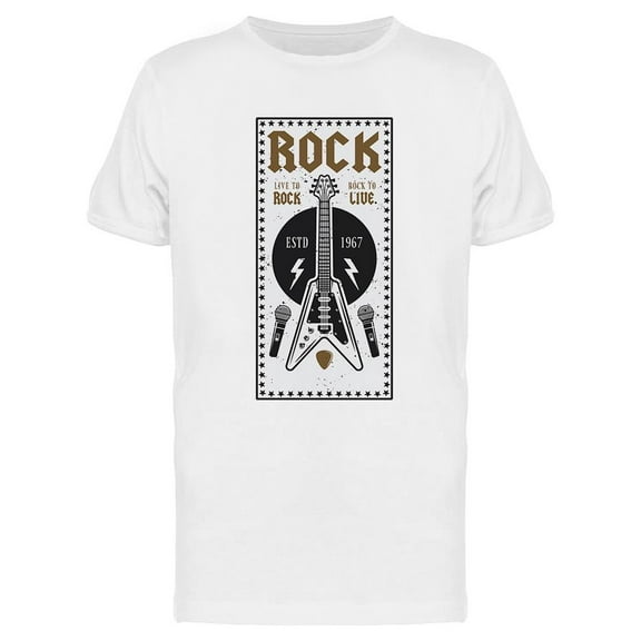 Rock To Live T-Shirt Men -Image by Shutterstock, Male Large