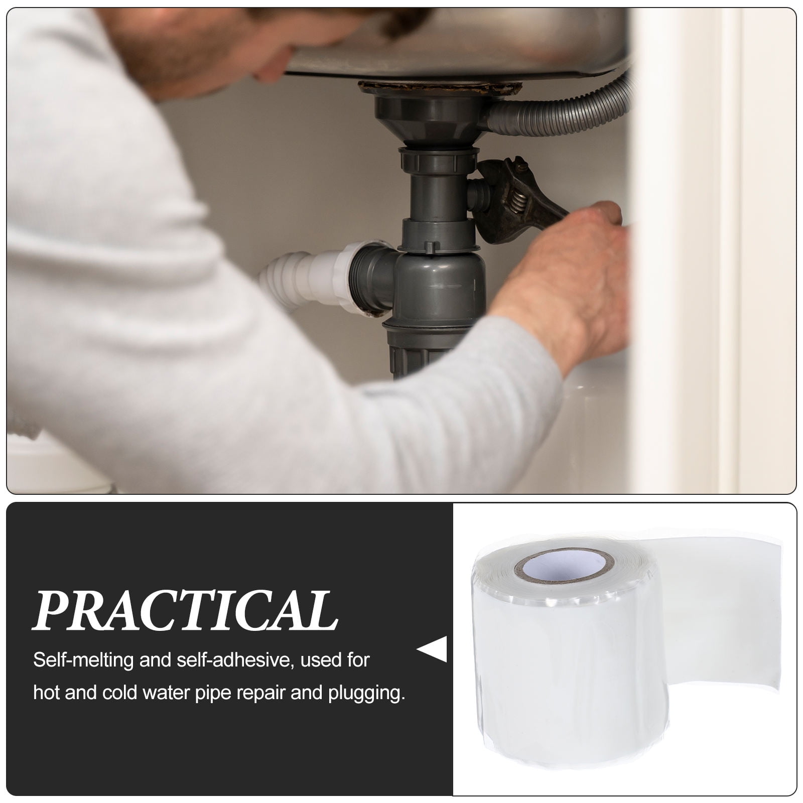 WEAVILUX leak repair tape Electrical Insulation Tape Silicone Rubber 1 Roll for DIY Projects