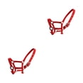 thumbnail image 1 of Methold Collar de cabeza de brida de poni con cuello Halter acolchado, aleación de Zinc ajustable, fácil de llevar, soporte de cabeza Rojo XS 2piezas, 1 of 6