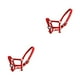thumbnail image 2 of Billuyoard Collar de cabeza de brida de poni con cuello Halter acolchado, equipo de protección de gran resistencia, suministros para caballos, Rojo XS 2piezas, 2 of 6