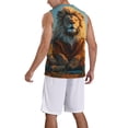 thumbnail image 2 of Honeii Prairie Meditating Lion print basktball shirt for men and women, Unisex basketball jersey for Theme party-3X-Large, 2 of 6