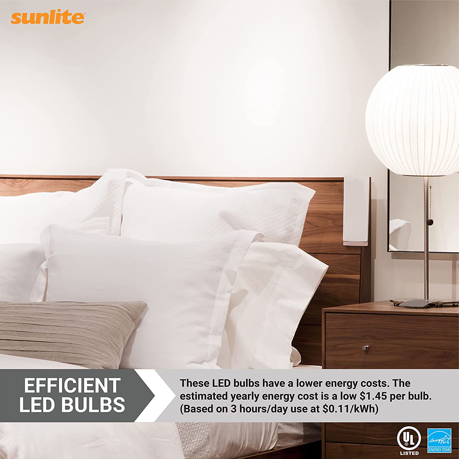 Sunlite LED A19 Light Bulb, 12 Watts (75W Equivalent), GU24 Twist and Lock Base, Dimmable,UL Listed, 5000K Super White, 6-Pack