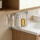 thumbnail image 5 of Caja de almacenamiento colgante bajo el armario del baño, organizador transparente de cajones, contenedor impermeable de encimera de plástico blanco, pequeño/mediano/grande, 5 of 6