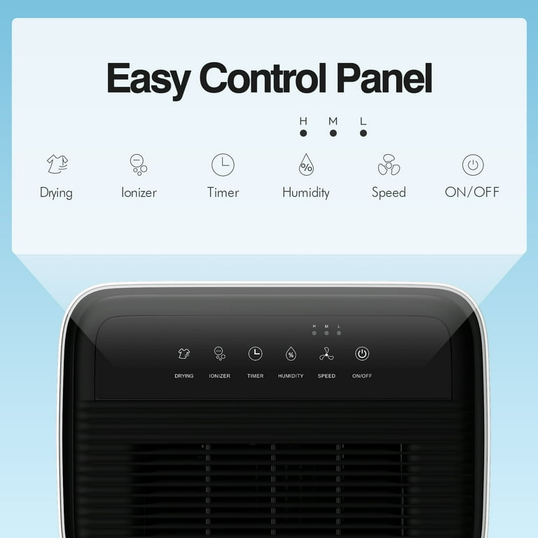 HUMSURE 12-Pint Dehumidifier for Basements with Drain Hose