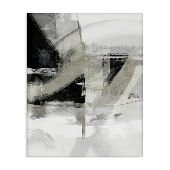 Stupell Industries Neutral Urban Complex Abstract Painting Gallery Wrapped Canvas Art Print Wall Art, 16 x 20
