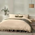 thumbnail image 1 of Yard Mallow Tie Detail Cotton Bow Duvet Cover Set, 1 of 4