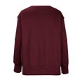 thumbnail image 4 of Jsaierl Sweatshirt for Women Loose Fit Solid Color Sweatshirts Crewneck Holiday Sweater Tops Trendy Long Sleeve Blouses Womens Sweatshirts Under $10, 4 of 7