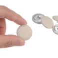 thumbnail image 4 of 10uds 36L Tela Paño Cubierto Botón 23mm Redondo Metal Vástago Costura Botones para Trajes Vestido Blusas Beige Unique Bargains, 4 of 5