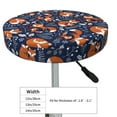 thumbnail image 4 of Fotbe Cute Foxes Stool Covers Round,Waterproof Round Bar Stool Covers Bar Chair Covers Washable Stool Cushion Slipcover for 12-14 Inch Chair-13 inch, 4 of 7