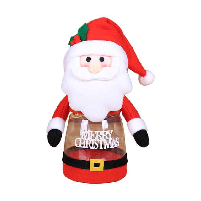 Matsuzay Colgante de Navidad, soporte para regalo, bolsa de regalo, cesta, adorno de supermercado, contenedor de galletas de tamaño compacto, tarro de Kits de decoración para fiestas Anciano Forma Matsuzay HA069774-01