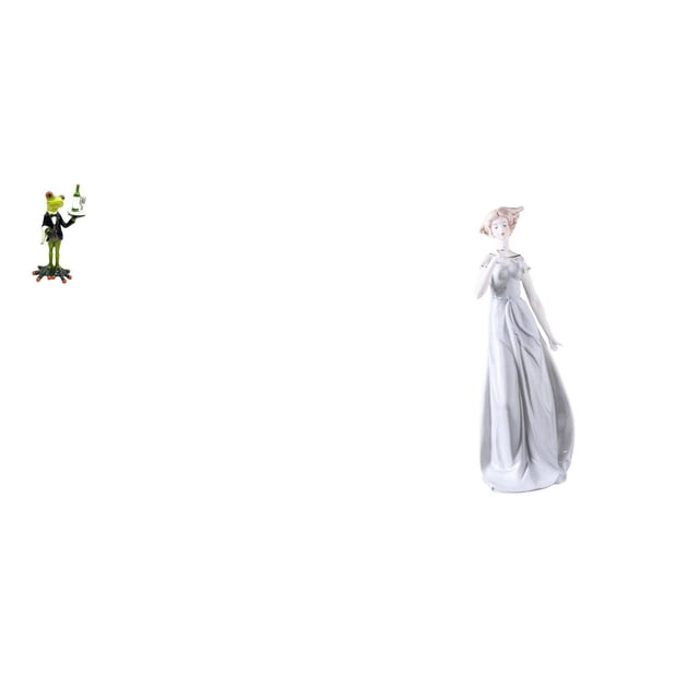 Estatua De Porcelana De Rana Camarera Y Niña Nórdica, Figura Creativa De Animal, Adorno Decorativo Moderno Para Estante, Chimenea, Entrada, Regalo De Cumpleaños