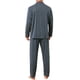 thumbnail image 3 of INSPIRAR CHIC Conjunto de Pijamas de 2 Piezas de Manga Larga con Botones y Bolsillo para Hombre L Azul Oscuro, 3 of 5