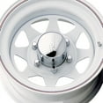 thumbnail image 3 of 1 X Pacer 310W White Spoke 15X6 6X5.50 108.80 Hub +00 Offset White Wheel Rim, 3 of 3