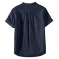 thumbnail image 4 of Stylish Men's Short Sleeved Shirt for Summer Solid Color with Stand Collar Casual and Comfortable Fit for Everyday Wear Mens T-Shirts Cotton with Pocket Big and Tall Bulk, 4 of 4