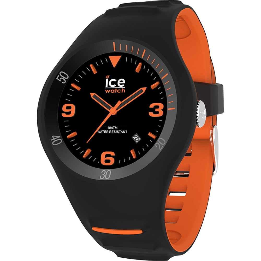 ICE Watches Pierre Leclercq Collection Black Orange Stainless Steel Case  with Black and Orange Silicone Strap, Black Dial with Date Window Men's  Watch. 017598 - Walmart.com