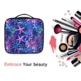 thumbnail image 6 of FORMRS Travel Makeup Bag Large Capacity Train Case Cosmetic Organizer with Adjustable Dividers, Neon Pink Starfish, 6 of 8