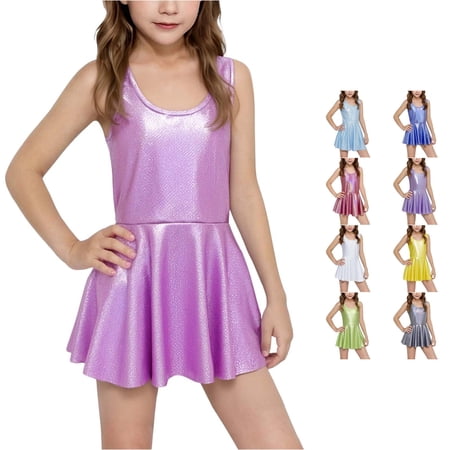 Sleeveless Tank Jumpsuit Dress for Girls Sun Party Casual Playwear Outfit Toddler Little Kid Summer Fashion Summer Dresses Casual 180