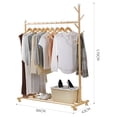 thumbnail image 2 of Soporte de ropa móvil con ruedas giratorias de 360 grados, ideal para organizar prendas, sombreros y zapatos en espacios reducidos, disponible en gris, blanco y dorado., 2 of 6