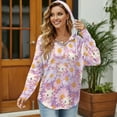 thumbnail image 3 of DISNIMO Axolotl Daisy Printed Sweatshirts for Women Trendy Hoodies Long Sleeve Pullover Tops Waffle Hoodies for Fall Winter, 3XL, 3 of 7