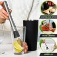 thumbnail image 2 of Professional Grade Mojito Masher, Stainless Steel Cocktail Muddler, Food Grade Safe Grid Texture, Ergonomic Design For Comfort, Compact Size For Easy Storage, 2 of 5
