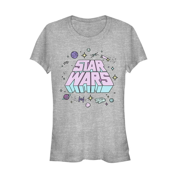 Junior's Star Wars Icon Logo  Graphic Tee Athletic Heather X Large