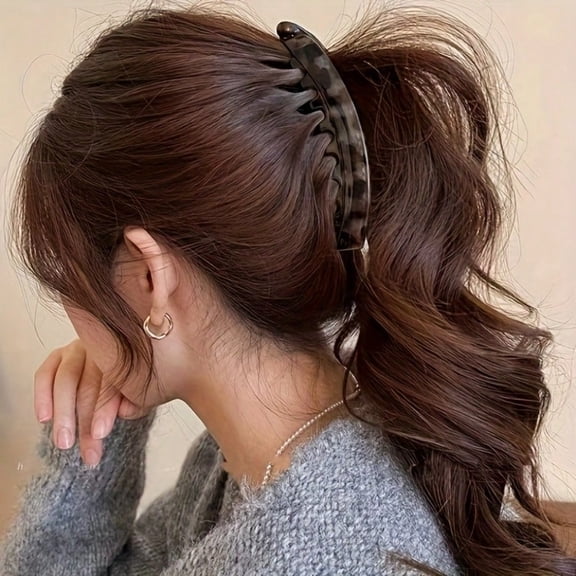 1 piece of 2 pieces, special hairpin for multi-volume hair, women's high ponytail large banana clip, back head clip, hairpin vertical clip, twist clip hair accessories.
