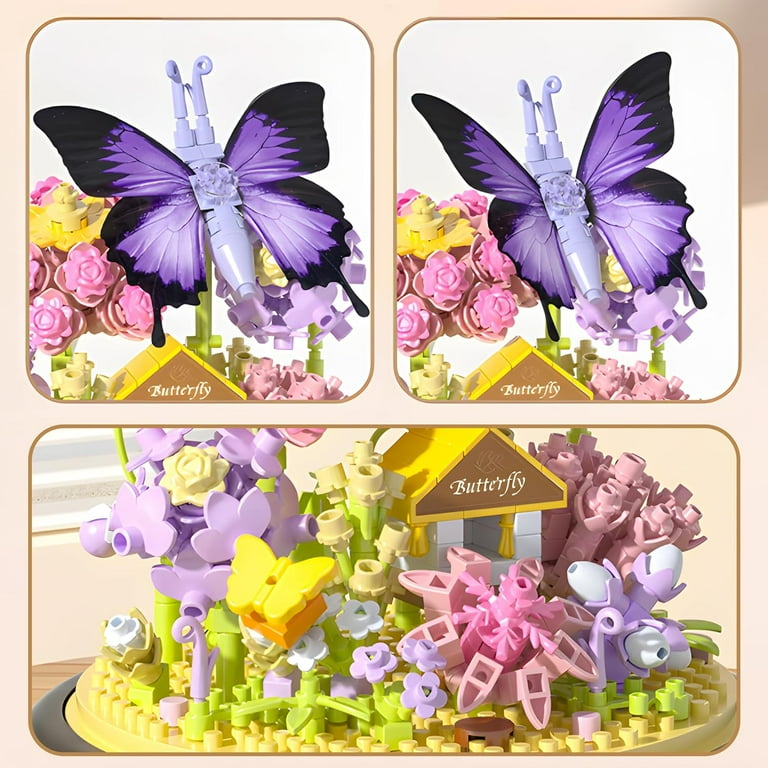 Syrinx Flower Butterfly Bouquet Building Block Set