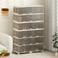 thumbnail image 4 of Costway 5-Cube Stackable Storage Bins with Detachable Wheels 22.5 Gal Large Organizer, 4 of 10