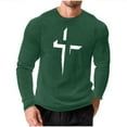 thumbnail image 3 of VBTAPA Waffle T-Shirts for Mens Jesus Cross Faith Casual Workout Shirts Big and Tall Long Sleeve Crew Neck Christian Tops Comfy Soft Textured Knit Pullovers Army Green L, 3 of 6