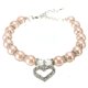 thumbnail image 2 of Xihbxyly Nuevo Collar de Diamantes de Imitación con Forma de Corazón, Elegante Collar de Perlas para Mascotas, Colgante de Corazón Brillante, Joyería de Moda para Mascotas, Diseño Unisex, 30 Cm de La, 2 of 5