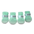 thumbnail image 2 of Dog Shoes for Small Dogs, Hot Pavement Summer Puppy Dog Boots & Paw Protectors with Soft Anti-Slip Rubber Sole, Mesh Breathable Dog Booties for Hardfloors, Walking Running(XL,Green), 2 of 3