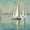 Sailboats At Sunrise Crop, variant on Elephant Stock Sailboats At Sunrise Crop Wall Art - Nautical Canvas Canvas By Danhui Nai - 12" x 8"