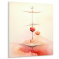 thumbnail image 2 of Designart "Minimalist Harmony in Peach and Yellow V" Minimalism Metal Art Print, 2 of 5