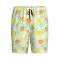 thumbnail image 4 of Gaeub Tree Palms Lemon Printed Men's Short Pajama Pants, Lightweight Lounge & Sleep Bottoms Keep You Cool - 3X-Large, 4 of 9