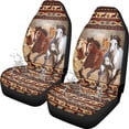 thumbnail image 7 of Uorisanigo Car Seat Covers Waterproof Western Horse Aztec Front Seat Covers 2 PCS Removable Automotive Interior Accessories for Women Men Universal Fit Most Cars,SUV, Trucks, 7 of 7