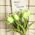thumbnail image 4 of Ramo de arreglo de flores artificiales de tacto Real de tulipanes falsos de PU para decoración de boda en el hogar, oficina, 10 Uds., 4 of 5