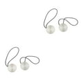 thumbnail image 1 of yingyy 1/2/3/5 2pcs Rideau Tieback Ronde Polyester Remplacement Simple Style Ménage Cuisine Parasol Drapé Fixation Fixation Lumière Argent 2PCS, 1 of 6