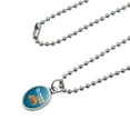 thumbnail image 2 of My Favorite Color is Cheeseburger Antiqued Oval Charm Pendant with Chain, 2 of 3