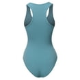 thumbnail image 3 of A2Y Women's Fashion Basic Premium Cotton Racerback Tank Body Suit Titanium XS, 3 of 5