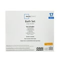 Mainstays 17Piece Bathroom Set, Tan Lotus