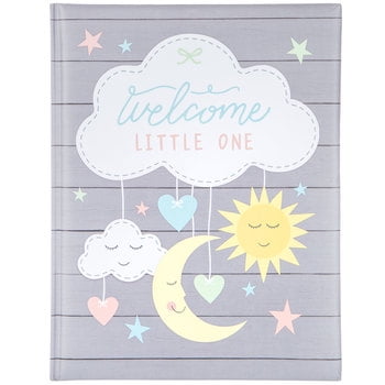 Cloud Welcome Little One Sun And Moon Soft Baby Memory Book Baby Shower Party Supplies Keepsake 11 Inch Walmart Com Walmart Com