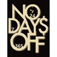 thumbnail image 2 of Women's Fashion "No Days Off" Printed T-Shirt, Casual Round Neck Short Sleeve, Comfortable Summer Top, Knitted Polyester, All-Season, Letter Detail, Ladies Leisure Sportswear, 2 of 6