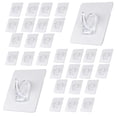 thumbnail image 1 of 50 PCS Ganchos adhesivos transparentes de PVC 6 * 6 cm Gancho de plástico adhesivo Gancho de plástico autoadhesivo Ganchos adhesivos para baño Ganchos adhesivos de pared con raspador pequeño Excelente Rendimiento ER019054WL, 1 of 5