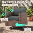 thumbnail image 3 of UDPATIO Patio Furniture Set, 9 Pieces Outdoor Furniture Sets with Rocking Swivel Chairs, Wicker Rattan Outdoor Conversation Set with Storage Table and Waterproof Covers for Backyard, Deck, Porch, 3 of 7