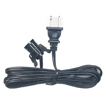 

National Artcraft® 6 Cord Set with Clip-In Socket and Molded End Plug - Black (Pkg/1)